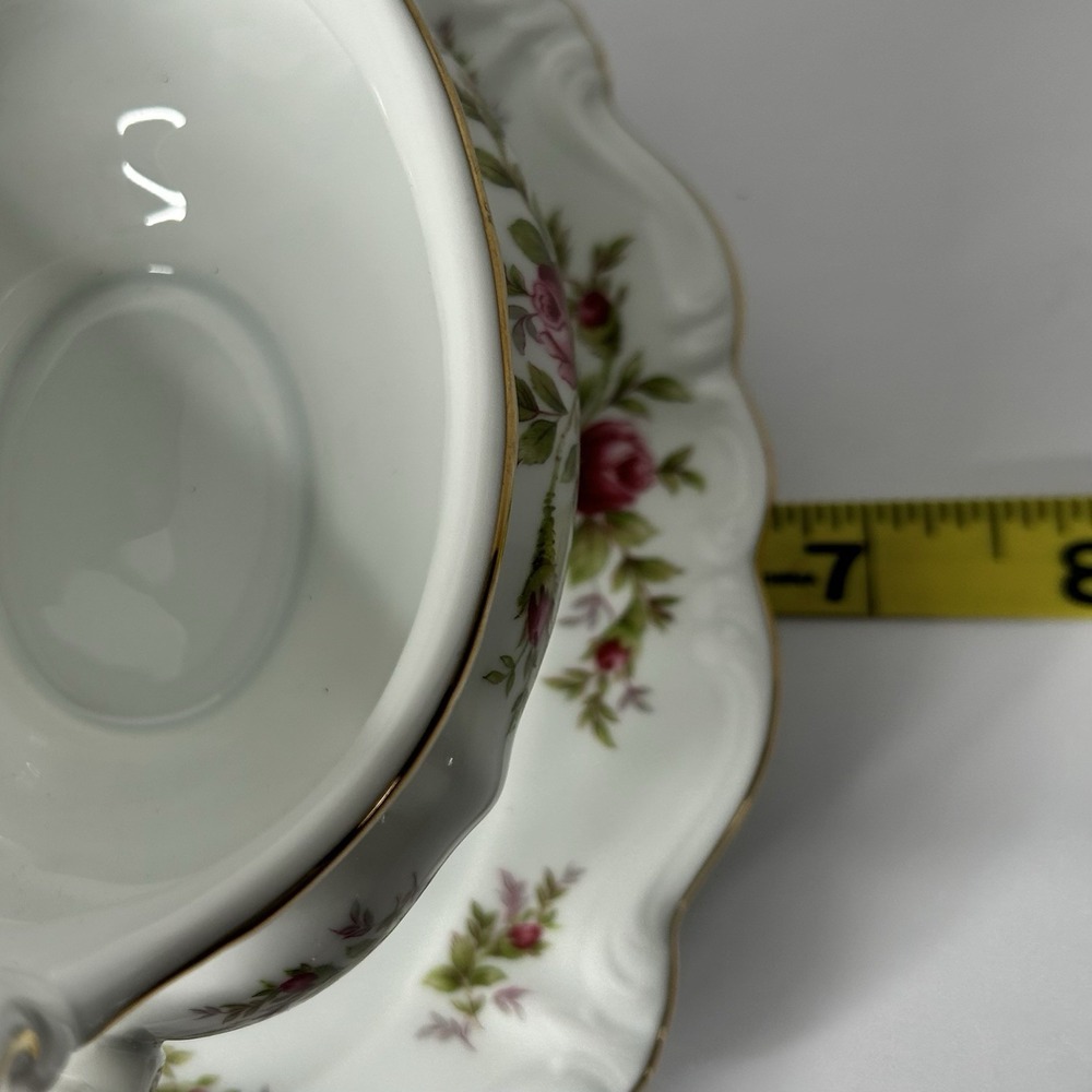 Vintage Johann‎ Haviland Moss Rose Gravy Boat With Attached Under Plate Bavaria - Picture 10 of 11